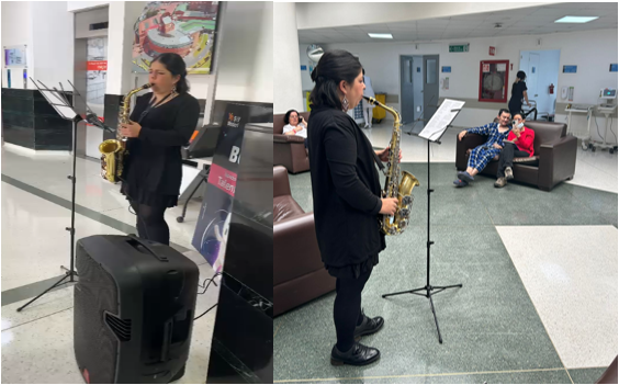 Presentación de Saxofonista con AsoMederi Méderi